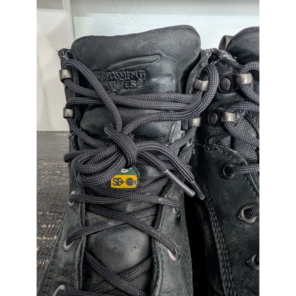 Red Wing Versapro Safety Toe Black Leather Work Boots 3029 Men's Size 7 D - Picture 10 of 11